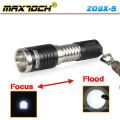 Maxtoch ZO6X-5 Cree XM-L T6 aluminio Portable de 600 lúmenes Led Linterna Zoom